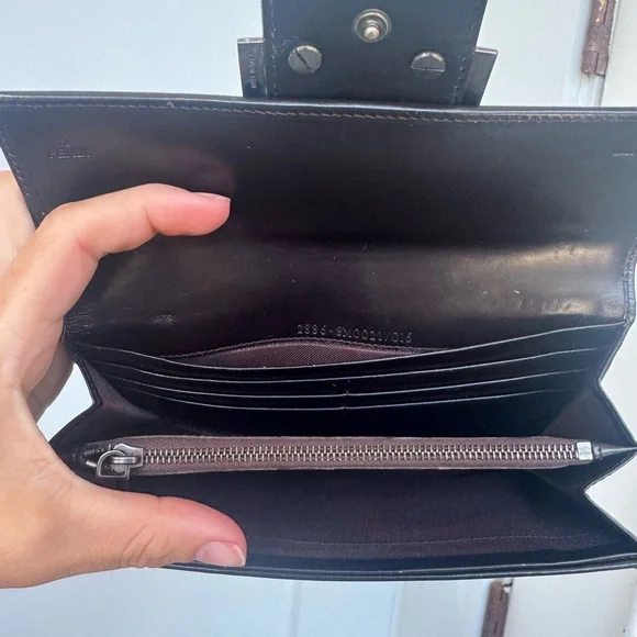 Fendi Vintage Zucca Canvas Baguette Wallet Brown Monogram with COA - Picture 7 of 10